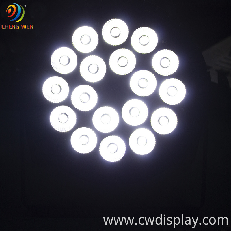 18pcs Waterproof Flat Led Par Light